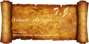 Tokodi János névjegykártya